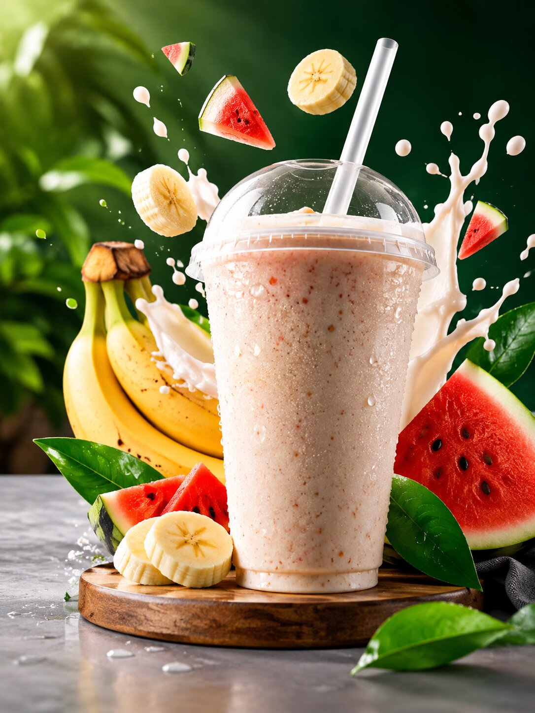 A freshly prepared Peak Fresh smoothie
